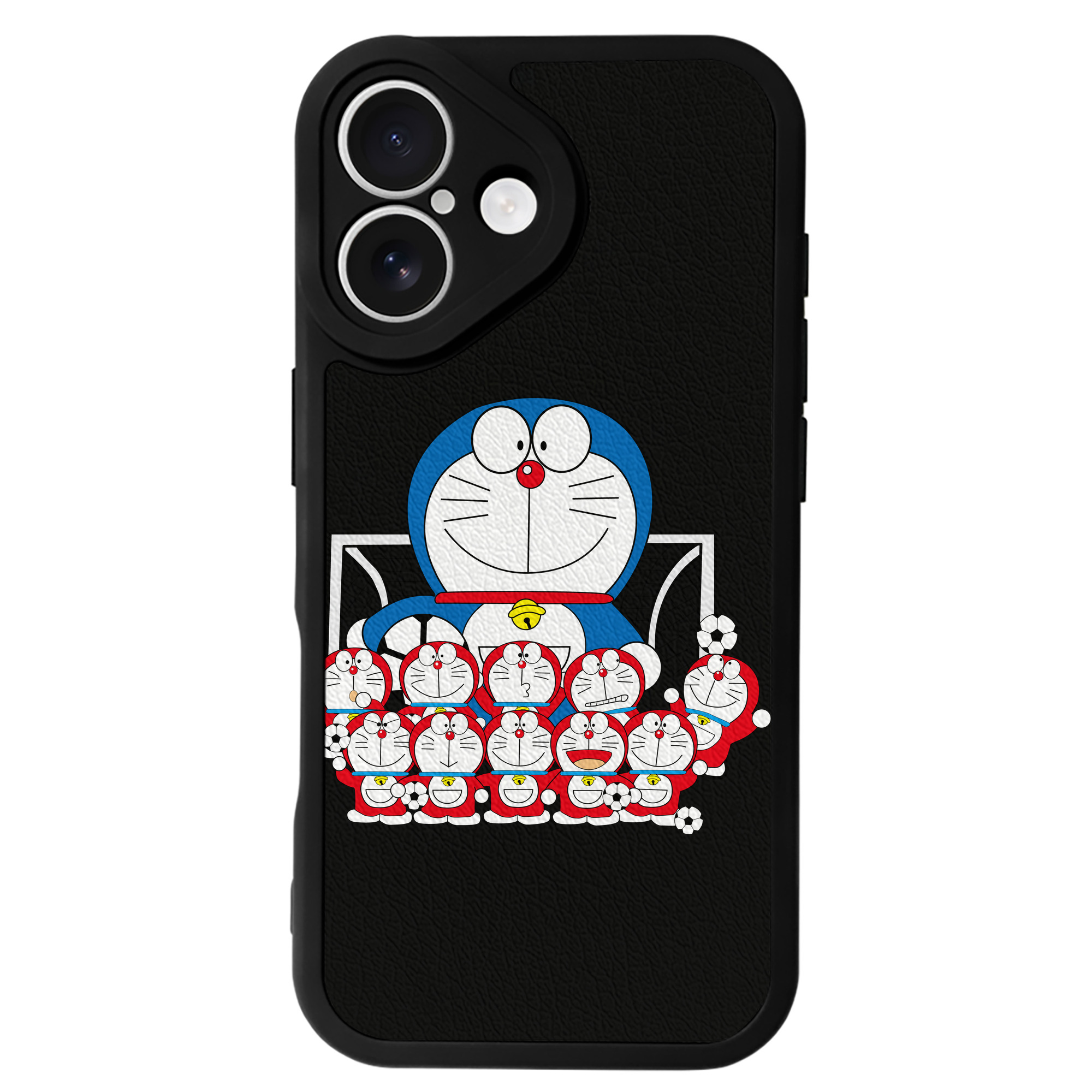 （画像用） ドラえもん Doraemon 【iPhone 16シリーズ対応】シリコンスマホケース（レザー調） 材質：シリコン